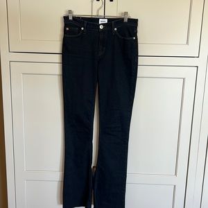 Hudson Natalie midrise bootcut jeans with raw hem